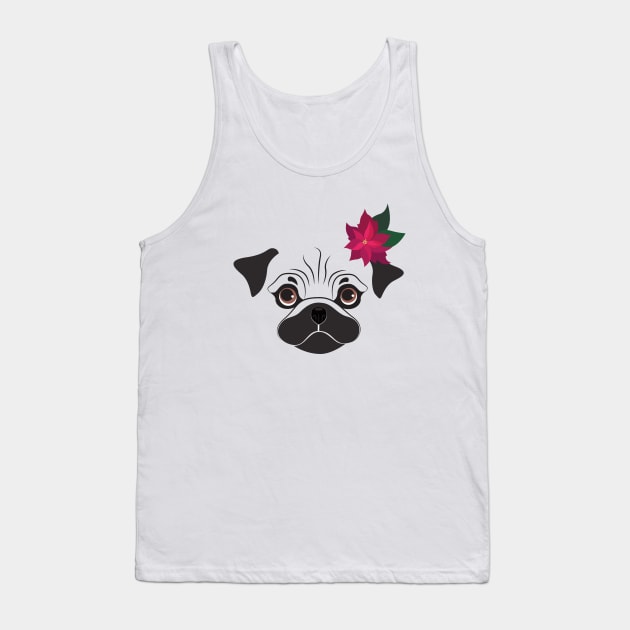 Pug, cute dog Tank Top by Yulla